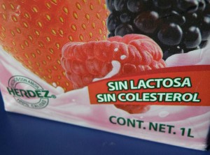Productos sin lactosa